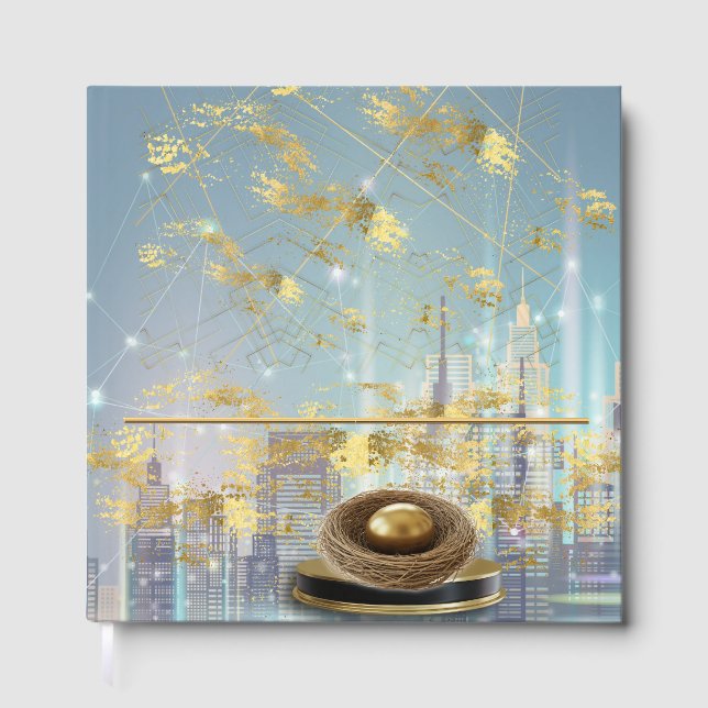  Luxury Gold Foil Easter Guest Book (Front)