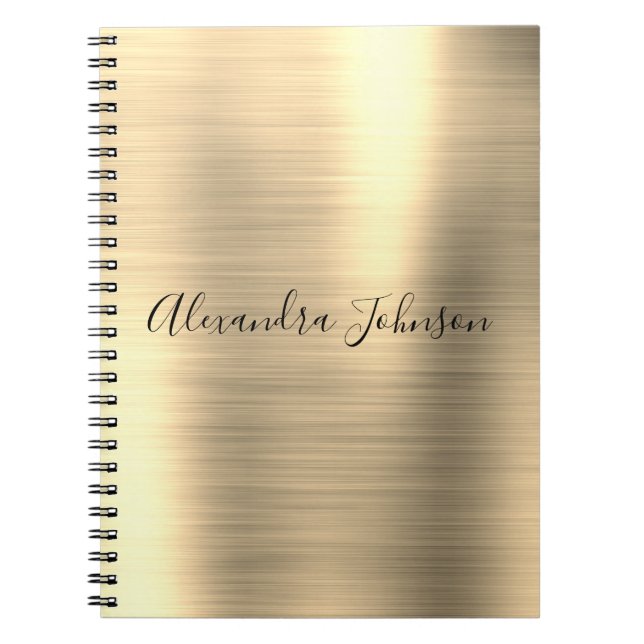 Luxury Gold Foil Professional Girly Notebook (Front)