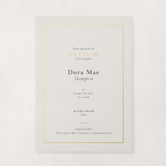 Luxury Gold Foil Religious Scalloped Cross Baptism