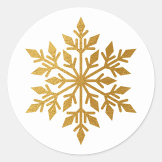 Luxury Gold Foil Snowflake White Envelope Seal