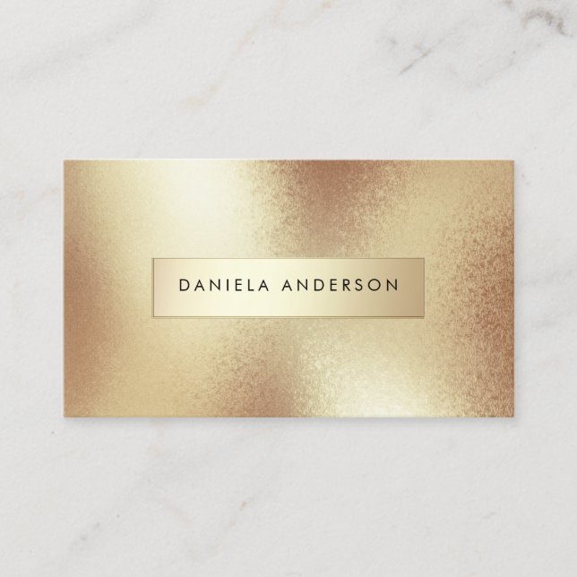 Luxury Gold Foil Textures Modern Business Card (Front)