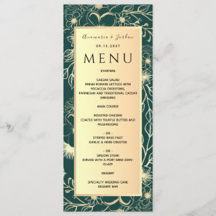 Luxury Gold Foil Wedding Menu