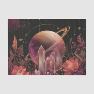 Luxury Gold Galaxy Planet Purple Space Tissue Paper