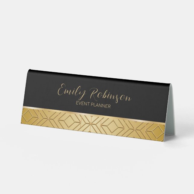 Luxury Gold Geometric Pattern Border (Front)