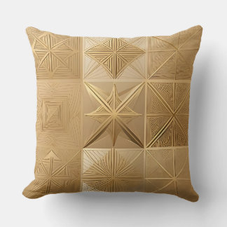 Luxury Gold Geometric Pattern – Throw Pillow
