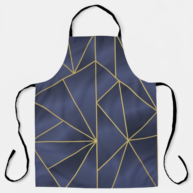 Luxury gold geometric seamless pattern apron (Front)