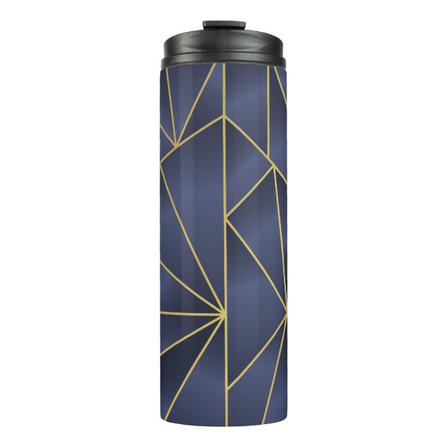 Luxury gold geometric seamless pattern thermal tumbler (Front)