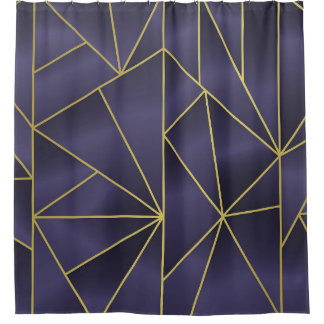Luxury gold geometric, vintage background. shower curtain