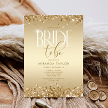 Luxury Gold Glitter Bridal Shower