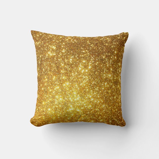 Luxury Gold Glitter Cushion (Front)