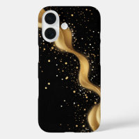 Luxury Gold Glitter Dust Abstract Art