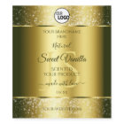 Luxury Gold Glitter Initials Product Labels Logo