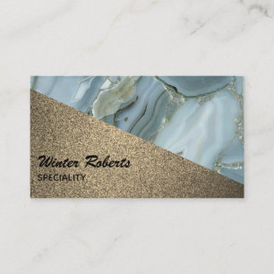 Luxury gold glitter marble business card