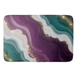 Luxury Gold Glitter Marble Pattern Bath Mat