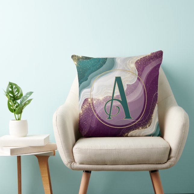 Luxury Gold Glitter Marble Pattern Cushion (Chair)