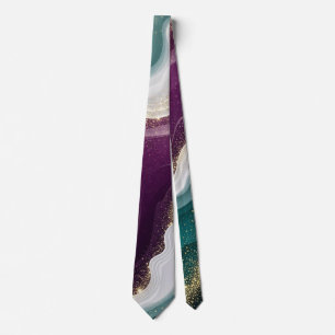 Luxury Gold Glitter Marble Pattern Tie
