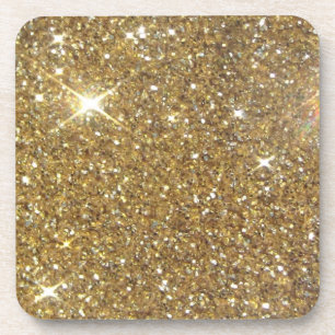 Luxury Gold Glitter - Printed Image Coaster