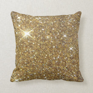 Luxury Gold Glitter - Printed Image Cushion
