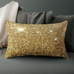 Luxury Gold Glitter - Printed Image Decorative Cushion