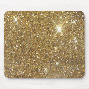 Luxury Gold Glitter - Printed Image Mouse Pad
