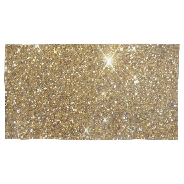 Luxury Gold Glitter - Printed Image Pillowcase (Front)