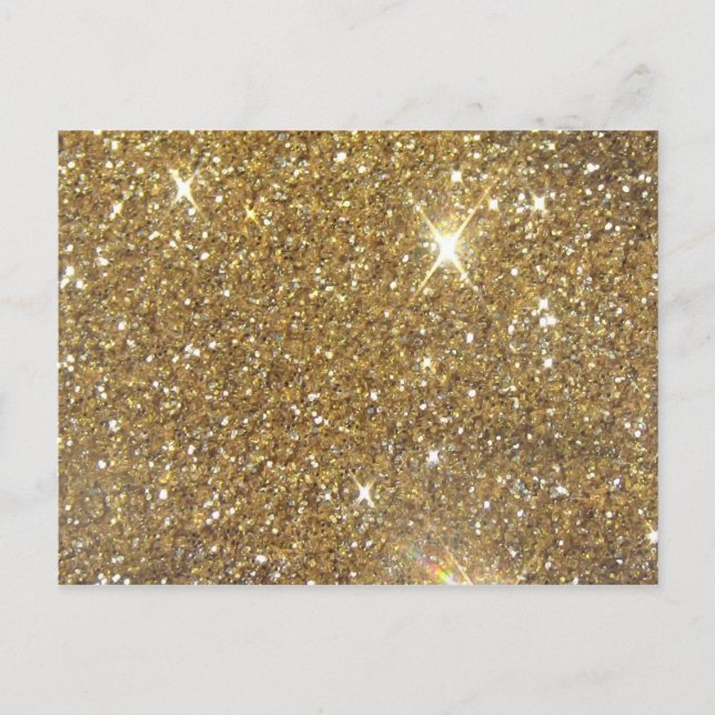 Luxury Gold Glitter - Printed Image Postcard (Front)