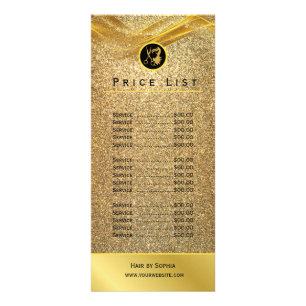 Luxury Gold Glitter Rack Card