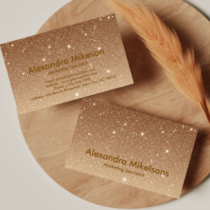 Luxury Gold Glitter Sparkle Business Card