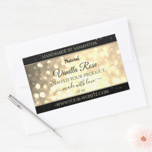 Luxury Gold Glitter Sparkle Stars Product Labels