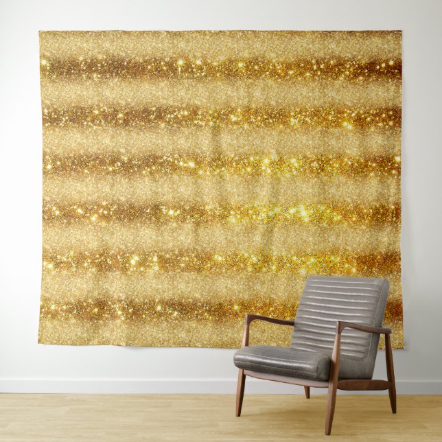 Luxury Gold Glitter Tapestry (In Situ (Horizontal))