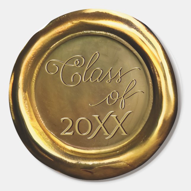     Luxury Gold Graduation Class Wax Seal Stickers (Front)