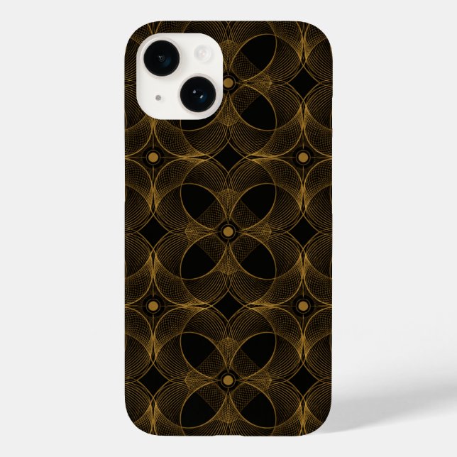 Luxury Gold Guilloché Seamless Pattern Case-Mate iPhone Case (Back)