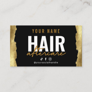 Luxury Gold Hair Aftercare Card