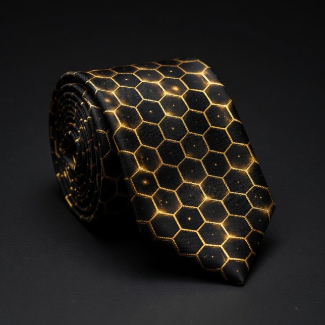 Luxury Gold Honeycomb Pattern Tie (Creator Uploaded)