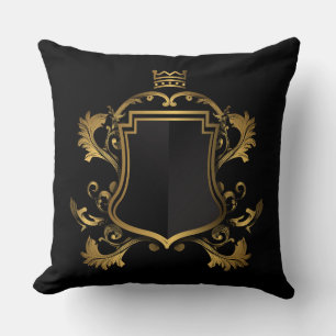 Luxury Gold In Black Decorative Throw Pillow
