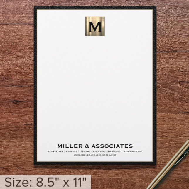 Luxury Gold Initial Business Letterhead (Creator Uploaded)