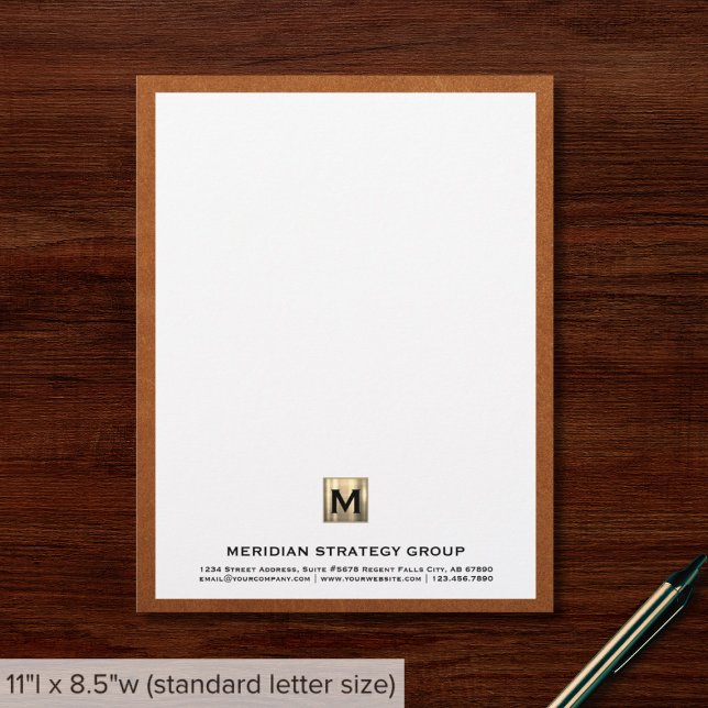 Luxury Gold Initial Business Letterhead (Creator Uploaded)