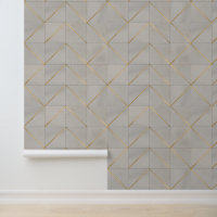 Luxury Gold Inlay Geometric Tile Pattern
