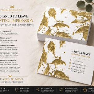 Luxury Gold Kangaroo Wildlife Business Card