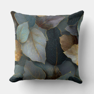 Luxury Gold Leaf Throw Pillow