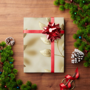 Luxury Gold Leaf Wrapping Paper Elegant Holiday