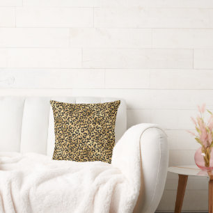 Luxury Gold Leopard Print-Cosy Glam Animal Pattern Cushion