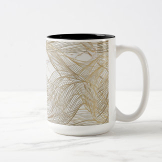 Luxury Gold Line Abstract Mug - Elegant Modern Des