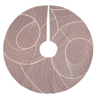 Luxury Gold Lines Pattern Background Brushed Polyester Tree Skirt