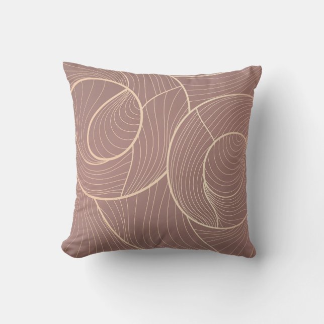 Luxury Gold Lines Pattern Background Cushion (Front)