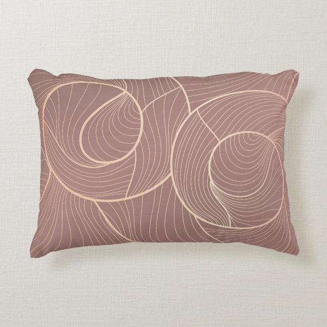Luxury Gold Lines Pattern Background Decorative Cushion (Front)