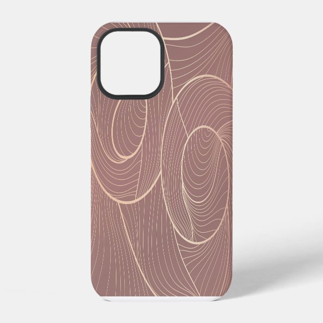 Luxury Gold Lines Pattern Background iPhone Case (Back)
