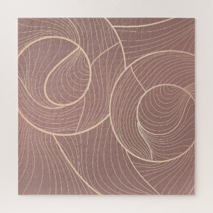 Luxury Gold Lines Pattern Background Jigsaw Puzzle