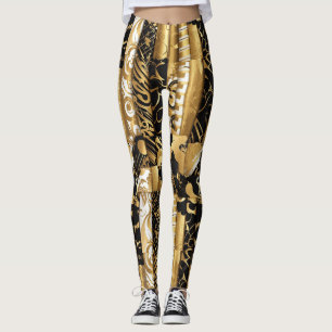 Luxury Gold Look Leggings