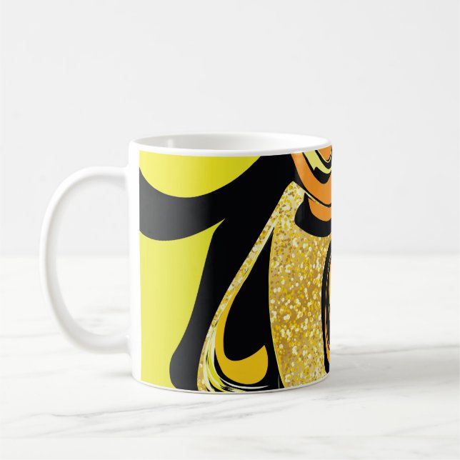 Luxury gold marble texture coffee mug (Left)